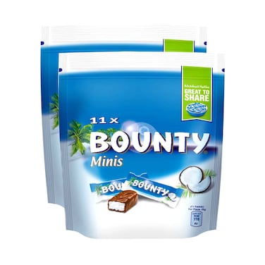 Bounty Minis Milk Chocolate with Soft Coconut Filling 275gx2 Pieces