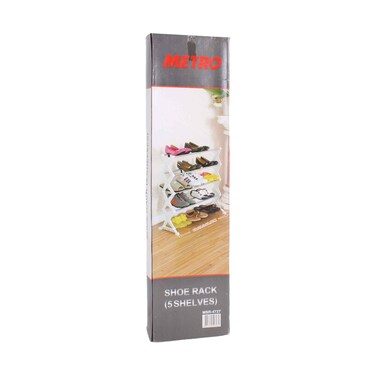 Metro Shoe Rack 5 Shelves