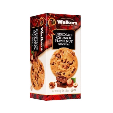 Walkers Biscuits Chocolate Chunk And Hazelnut 150g