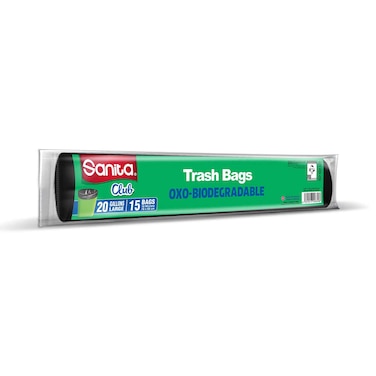 Sanita Club Trash Bags 20Gal Gallon Large
