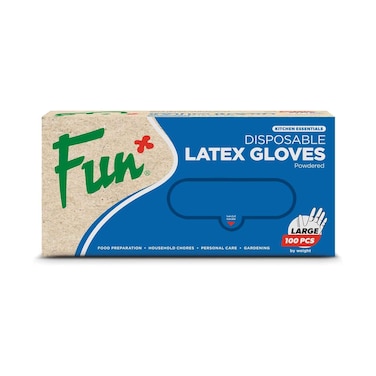 Fun Gloves Latex Large 100Pcs