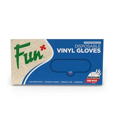 Fun Glove/Vinyl Medium 100Pcs