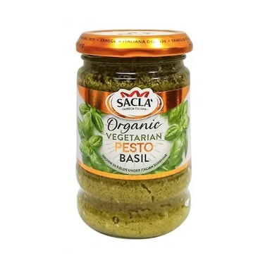 Sacla Organic Vegetarian Basil Pesto 190g