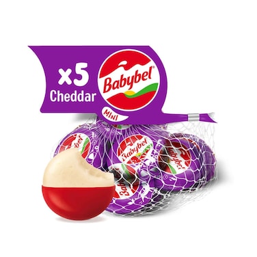 Mini Babybel Cheddar Cheese Snack, Pack Of 5 Pieces, 100G