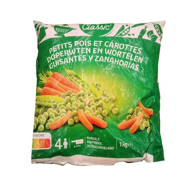 Carrefour Frozen Vegetables Peas &amp; Carrots 1kg