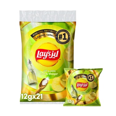 Lay's Salt &amp; Vinegar Potato Chips 12grx21's
