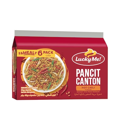 Lucky Me Instant Pancit Canton Hot Chili 6 x 65 g