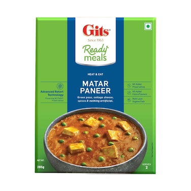 Gits Matar Paneer Ready Meals 300G