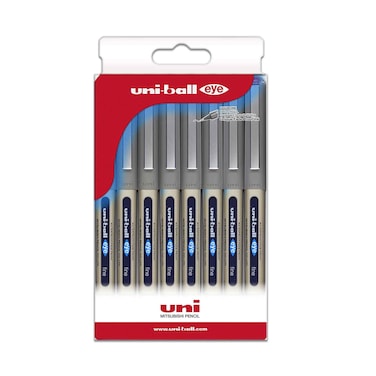 UniBall Eye Blue Liquid Ink Pen Set 8PC