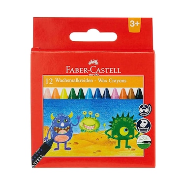 Faber Castell Wax Crayons Regular 12 PC