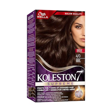 Wella Koleston Permanent Hair Color Kit 4/0 Medium Brown
