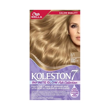 Wella Koleston Permanent Hair Color Kit 8/1 Light Ash Blonde