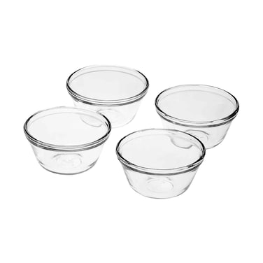 Anchor Hocking Glass Custard Cups 6 Ounces 4 Pieces Set