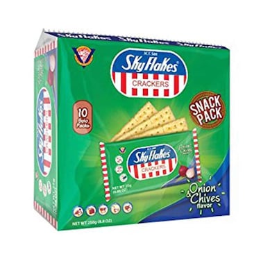 M.y. San Skyflakes Crackers With Onion &amp; Chives Flavor 25gx10 Pieces