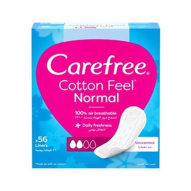 Carefree Panty Liners Normal with Cotton Extract Pack of 56
