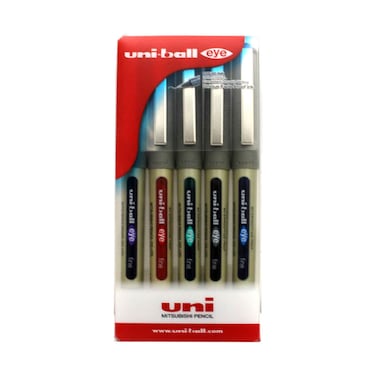 UniBall Eye Fine Liquid Ink Roller Pen UB157 0.7mm 5colors 5PC