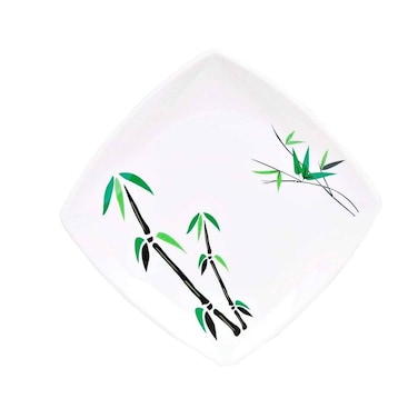 Hoover Green Bamboo Square Plate 10.5 Inches