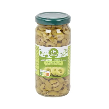 كارفور زيتون اخضر شرائح 230غ