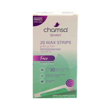 شرائح شمعية للوجه بالخيار وفيتامين E، 20 قطعة