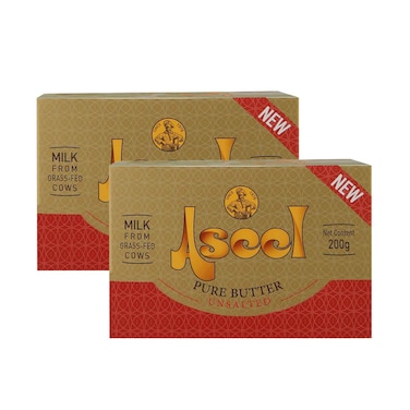 Aseel Frozen Pure Unsalted Butter Value Pack 200gx2 Pieces