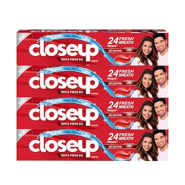 معجون أسنان كلوس اب تريبل فريش ريد هوت 120 مل × 4 قطع