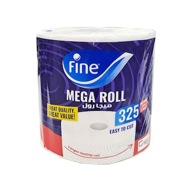 Fine Paper Towel Mega Roll 1500 Sheets 325 meters