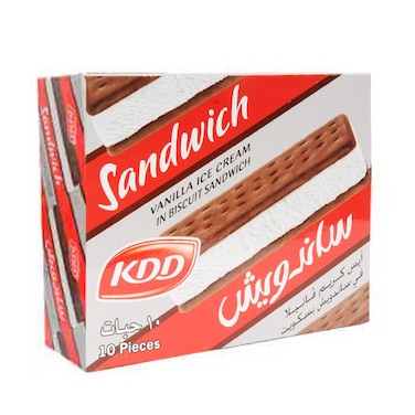كي دي دي ايس كريم فانيلا ساندويش 40مل×10