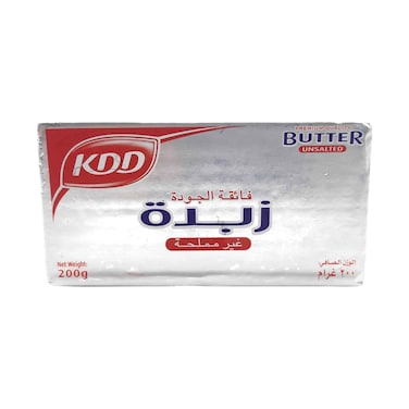 زبدة غير مملحة من كي دي دي 200 غرام