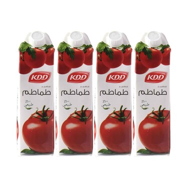 عصير طماطم كيه دي دي 1 لتر × 4