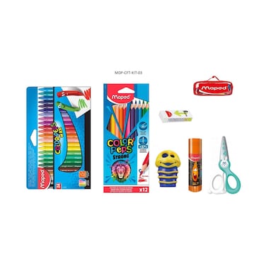 مجموعة أدوات مدرسية متنوعة من مابيد