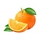 Orange With Leaves