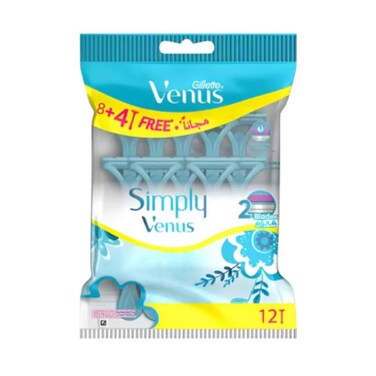 Gillette Disposable Razor Simply Venus2 8+4's