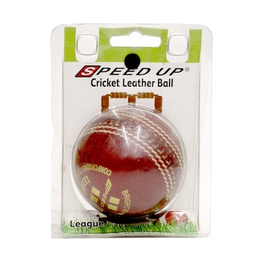 Speed Up Cricket Leather Ball Red