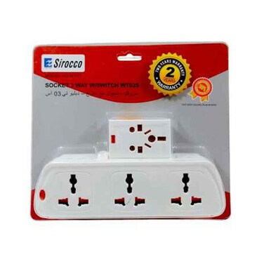 Sirocco 3Way T-Socket Adaptor WT03S