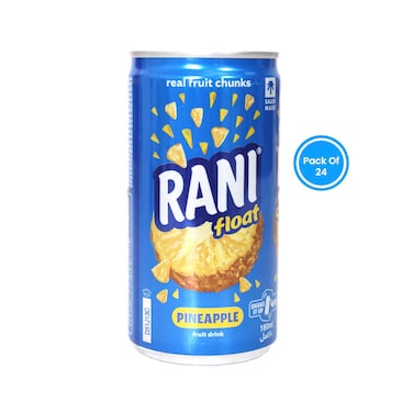 عصير راني فلوت بنكهة الأناناس مع قطع فواكه حقيقية، 180 مل × 24 قطعة