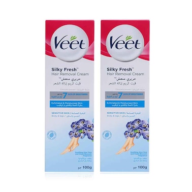 Veet Hair Removal Cream for Sensitive Skin Legs &amp; Body 100gx2 pieces