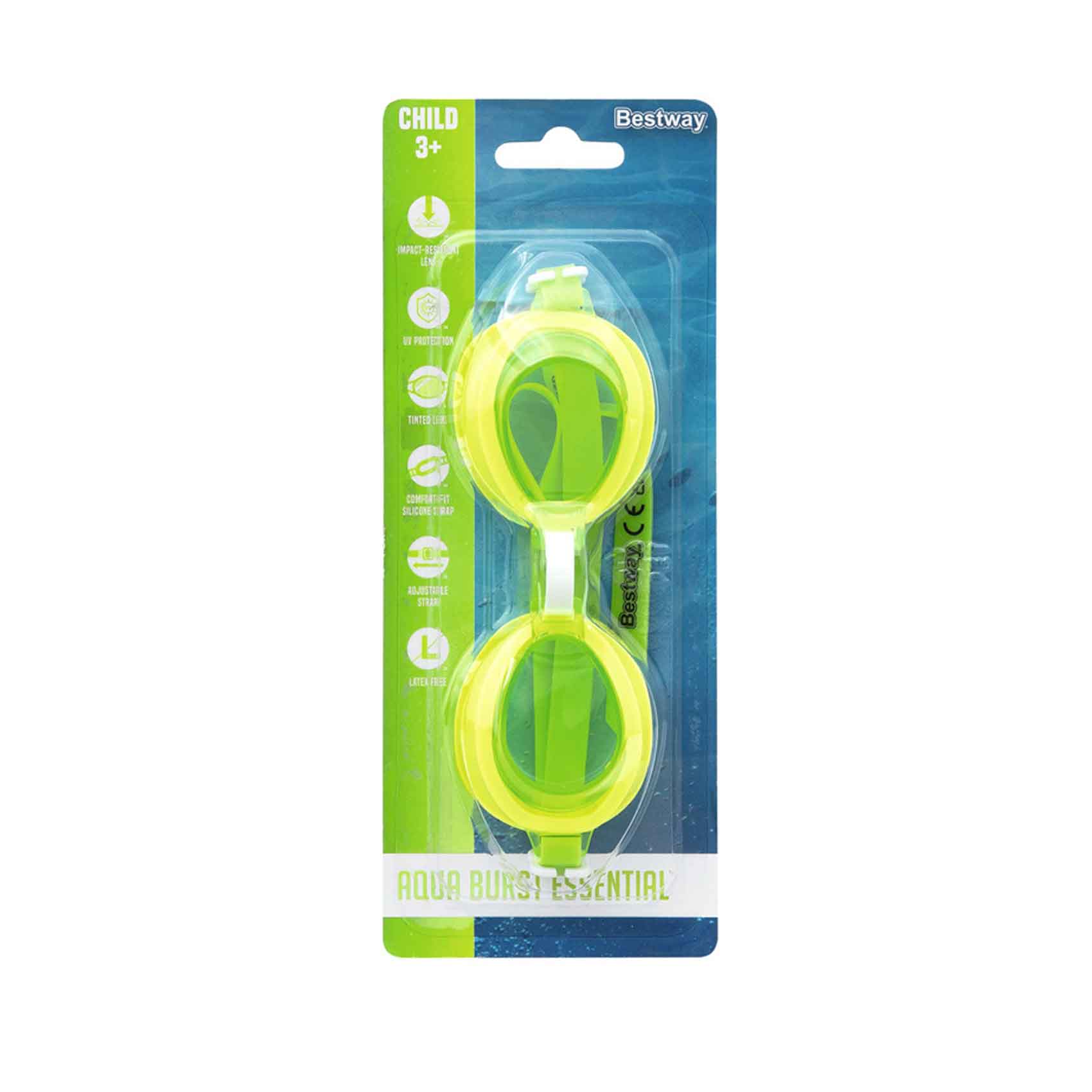 Bestway Aqua Burst Essential Goggles For Children 21002 Assorted Age 3+