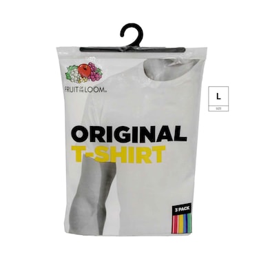 Fruit of the Loom X3 Tshirt Round Neck Large