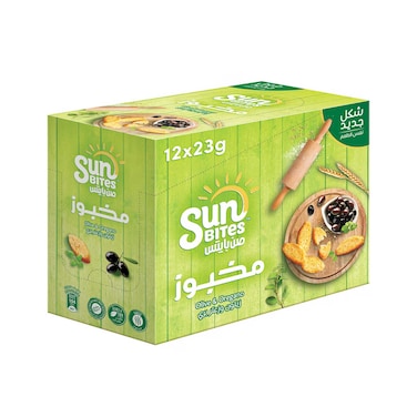 Sun Bites Olives &amp; Oregano Biscuits 23gx12 Pieces