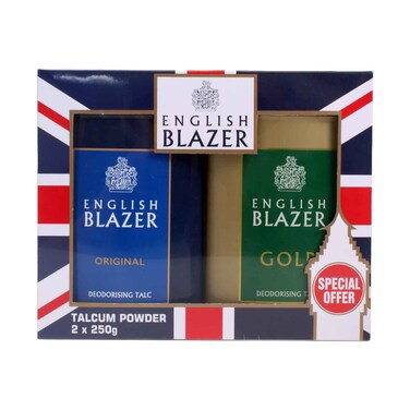 English Blazer Talcum Powder 250g &times; 2 Pieces