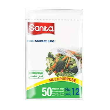سانيتا كلوب أكياس حفظ الطعام رقم 12 وسط 50 كيس