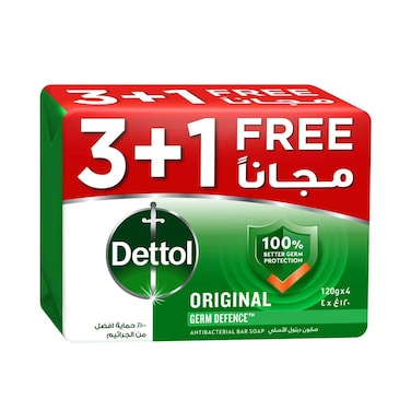 Dettol Original Bar Soap Pine Scent 120gx4 Pieces