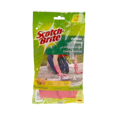 3M Scotch Brite Outdoor Gloves Small Lemon Scented