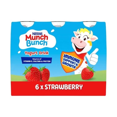 Nestle Munch Bunch Yogurt Drink Strawberry 6x90g