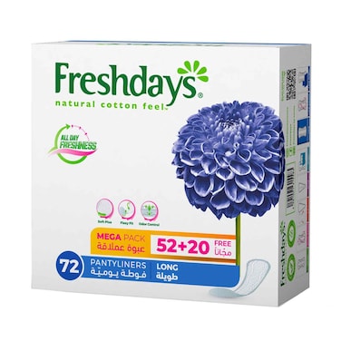 Freshdays Long Pantyliners Mega Pack 72pcs