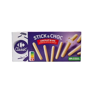 Carrefour Classic White Chocolate Fingers 125g