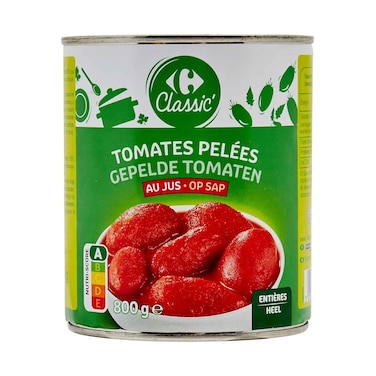 كارفور طماطم كاملة مقشرة في عصير 780 غرام