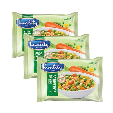 Kwality Foods Frozen Mixed Vegetables 400gx3 Pieces