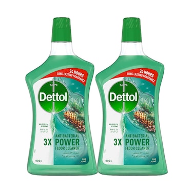 Dettol Antibacterial Floor Cleaner Pine Scent 900mlx2 pieces