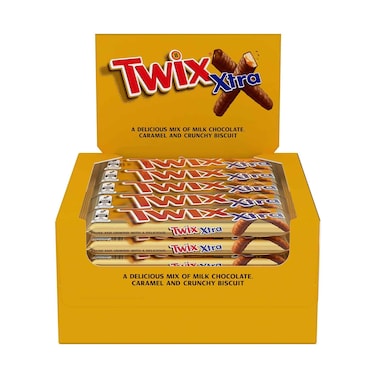 Twix Extra Milk Chocolate Covered Caramel &amp; Biscuits 75gx30 Pieces